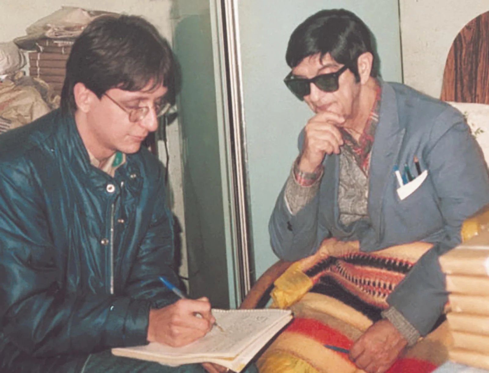 Chico Xavier conversando com Geraldo Lemos Neto
